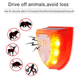 Solar Sound and Light Alarm Motion Sensor 110DB Sound Alert LED Flash Warning Strobe Security Alarm System for House Farm Villa