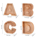 Piggy Bank Toy Alphabets Wooden Coin Piggy Bank Educational Gift for Kids Children Money Box - Front View
