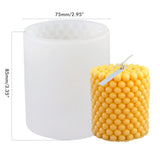 Bubble Candle Mould Silicone Mold Round Shape Candle Moulds 3D Bubble Silicone Candle Mould Column Plaster Candle Mould - Front View