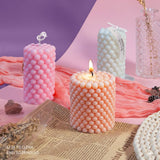 Bubble Candle Mould Silicone Mold Round Shape Candle Moulds 3D Bubble Silicone Candle Mould Column Plaster Candle Mould