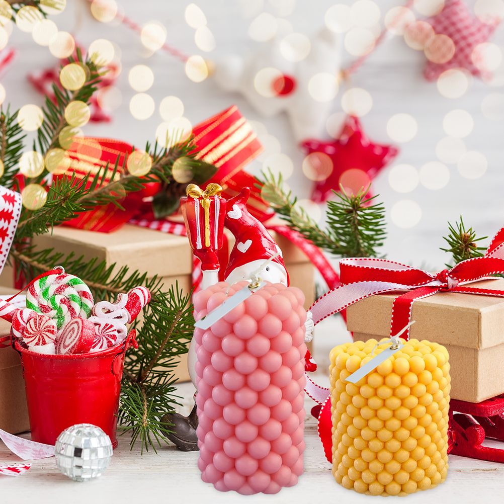 Bubble Candle Mould Silicone Mold Round Shape Candle Moulds 3D Bubble Silicone Candle Mould Column Plaster Candle Mould