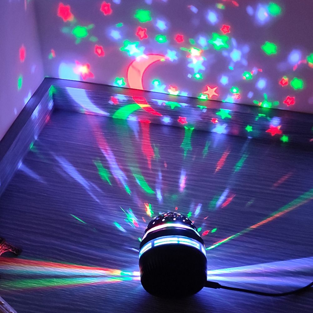 Star Night Light Projector for Kids 360 Degree Rotation LED Projection Lamp USB Colorful Gypsophila Lights