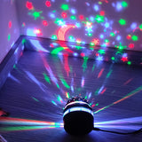 Star Night Light Projector for Kids 360 Degree Rotation LED Projection Lamp USB Colorful Gypsophila Lights - Side View