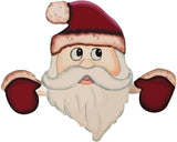 Christmas Home Decor Christmas Themed Santa Snowman Garden Fence Topper Ornament Holiday Hanging Decor Gift - Close-Up Angle