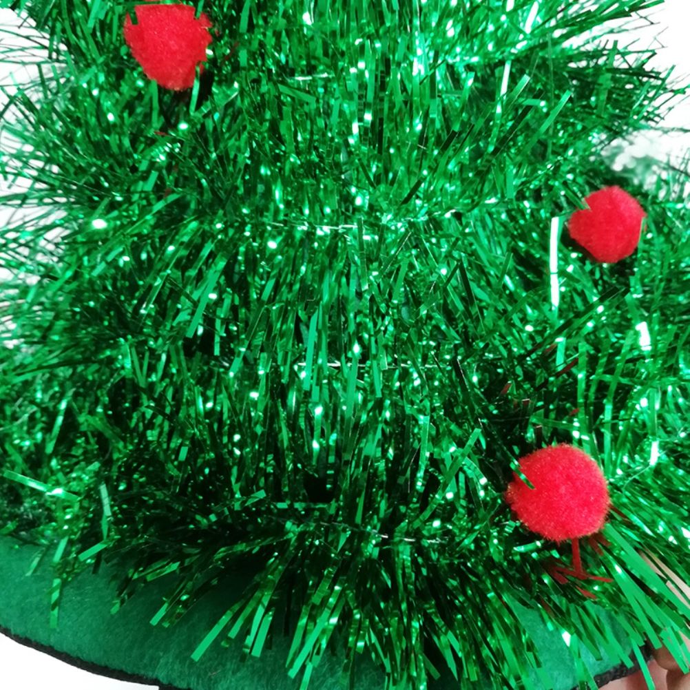 Luminous Christmas Tree Hat with Star for Christmas Party Fancy Dress Props for Kids Adult Xmas Green Hat