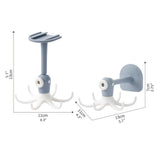 Kitchen 360° Rotated Hooks Punching Free Six Claw Hook Storage Rack for Cooking Accessories Cabinet Bathroom Organizer