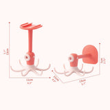 Kitchen 360° Rotated Hooks Punching Free Six Claw Hook Storage Rack for Cooking Accessories Cabinet Bathroom Organizer