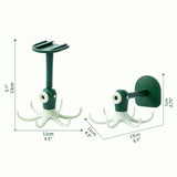 Kitchen 360° Rotated Hooks Punching Free Six Claw Hook Storage Rack for Cooking Accessories Cabinet Bathroom Organizer