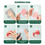 Kitchen 360° Rotated Hooks Punching Free Six Claw Hook Storage Rack for Cooking Accessories Cabinet Bathroom Organizer