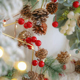 100Pcs Artificial Holly Berries 10mm Plastic Berries Decor on Wire for Christmas Tree Decorations Berry Garland Flower Wreath DIY Crafts