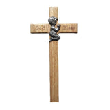 Praying Little Boy Wood Cross Wooden Blessing Cross Christmas Decoration Crafts Gifts for Newborns or Children - Extra Image