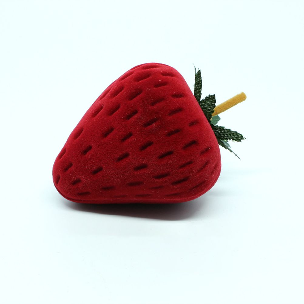 Ring Storage Case Cute Strawberry Shape Ring Protector Jewelry Box for Engagement and Wedding