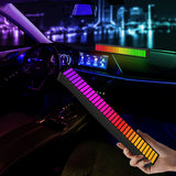 Sound Reactive LED Light Bar RGB Colorful APP Control Audio Music Rhythm Dynamic Strip Light for Car Gaming PC TV Room