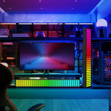 Sound Reactive LED Light Bar RGB Colorful APP Control Audio Music Rhythm Dynamic Strip Light for Car Gaming PC TV Room - Rear View
