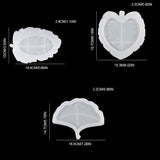 3 Pcs Leaves Silicone Mould Leaves Resin Casting Mould Tray Epoxy Resin Moulds Tray DIY Coaster Tray Casting Mould