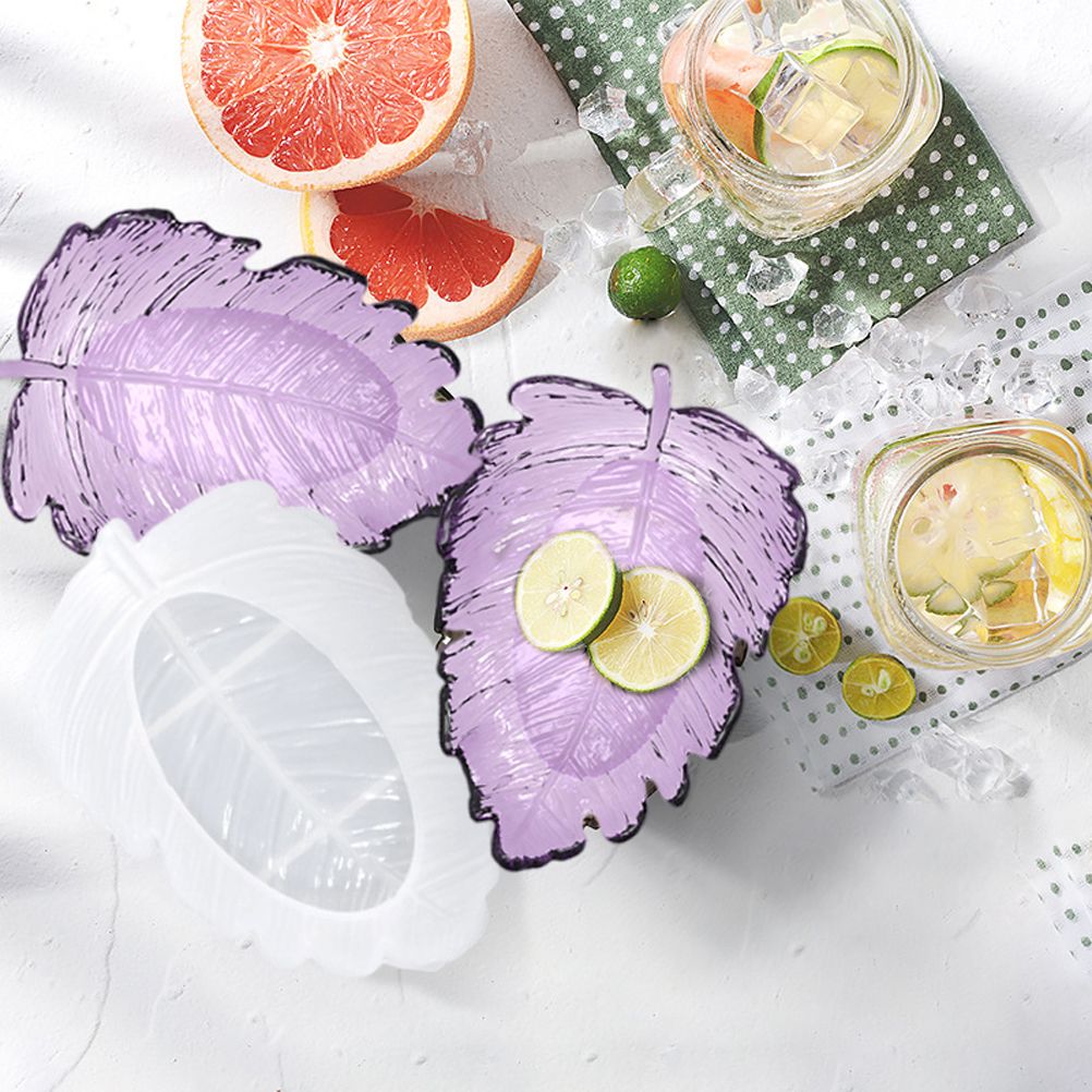 3 Pcs Leaves Silicone Mould Leaves Resin Casting Mould Tray Epoxy Resin Moulds Tray DIY Coaster Tray Casting Mould