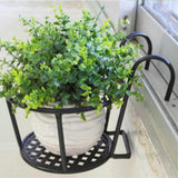 Hanging Railing Iron Planter Baskets Flower Pot Holder Hanger Metal Fence Rail for Patio Balcony Porch Fence