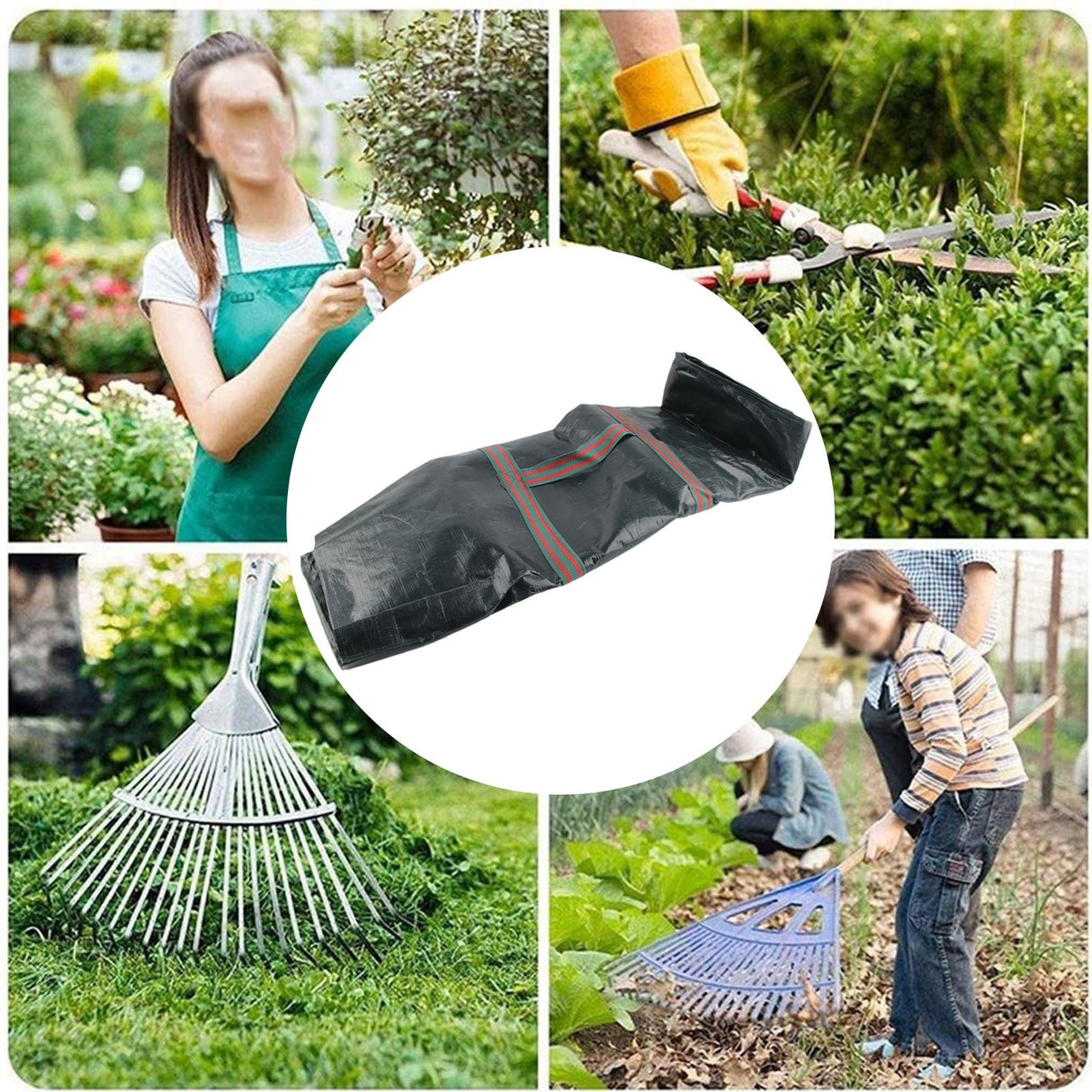 Garden Waste Bags with Handles Large Capacity Leaf Grass Bags Reusable Garden Sacks