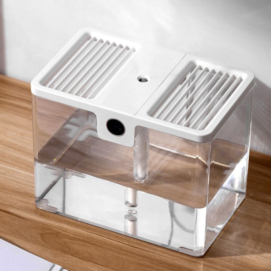 1.5L Fully Transparent Air Humidifier Large Capacity Air Purifying Mist Maker 2 Modes Adjustable Essential Oil Diffuser