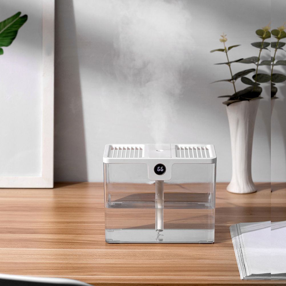 1.5L Fully Transparent Air Humidifier Large Capacity Air Purifying Mist Maker 2 Modes Adjustable Essential Oil Diffuser