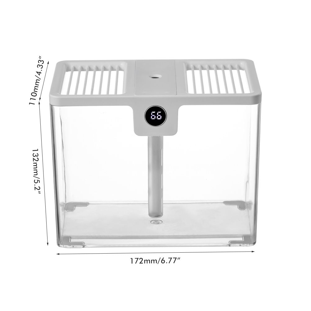 1.5L Fully Transparent Air Humidifier Large Capacity Air Purifying Mist Maker 2 Modes Adjustable Essential Oil Diffuser