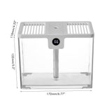 1.5L Fully Transparent Air Humidifier Large Capacity Air Purifying Mist Maker 2 Modes Adjustable Essential Oil Diffuser - Top-Down View