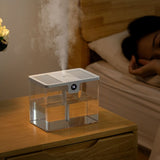 1.5L Fully Transparent Air Humidifier Large Capacity Air Purifying Mist Maker 2 Modes Adjustable Essential Oil Diffuser - 45-Degree Angle