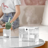 1.5L Fully Transparent Air Humidifier Large Capacity Air Purifying Mist Maker 2 Modes Adjustable Essential Oil Diffuser - Close-Up Angle