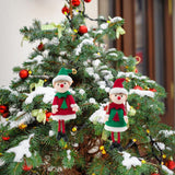 2 Pcs Christmas Elf Plush Dolls Christmas Tree Hanging Pendant Xmas Elf Soft Toy Plush Long Legged Elves Christmas Tree Decoration