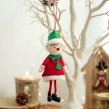 2 Pcs Christmas Elf Plush Dolls Christmas Tree Hanging Pendant Xmas Elf Soft Toy Plush Long Legged Elves Christmas Tree Decoration