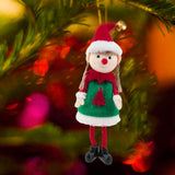 2 Pcs Christmas Elf Plush Dolls Christmas Tree Hanging Pendant Xmas Elf Soft Toy Plush Long Legged Elves Christmas Tree Decoration - Extra Image