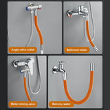 Universal Extension Tube with Connector 360° Free Bending Faucet Extender for Bathroom Sink Faucet for Kitchen and Bathroom - Rear View
