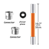 Universal Extension Tube with Connector 360° Free Bending Faucet Extender for Bathroom Sink Faucet for Kitchen and Bathroom