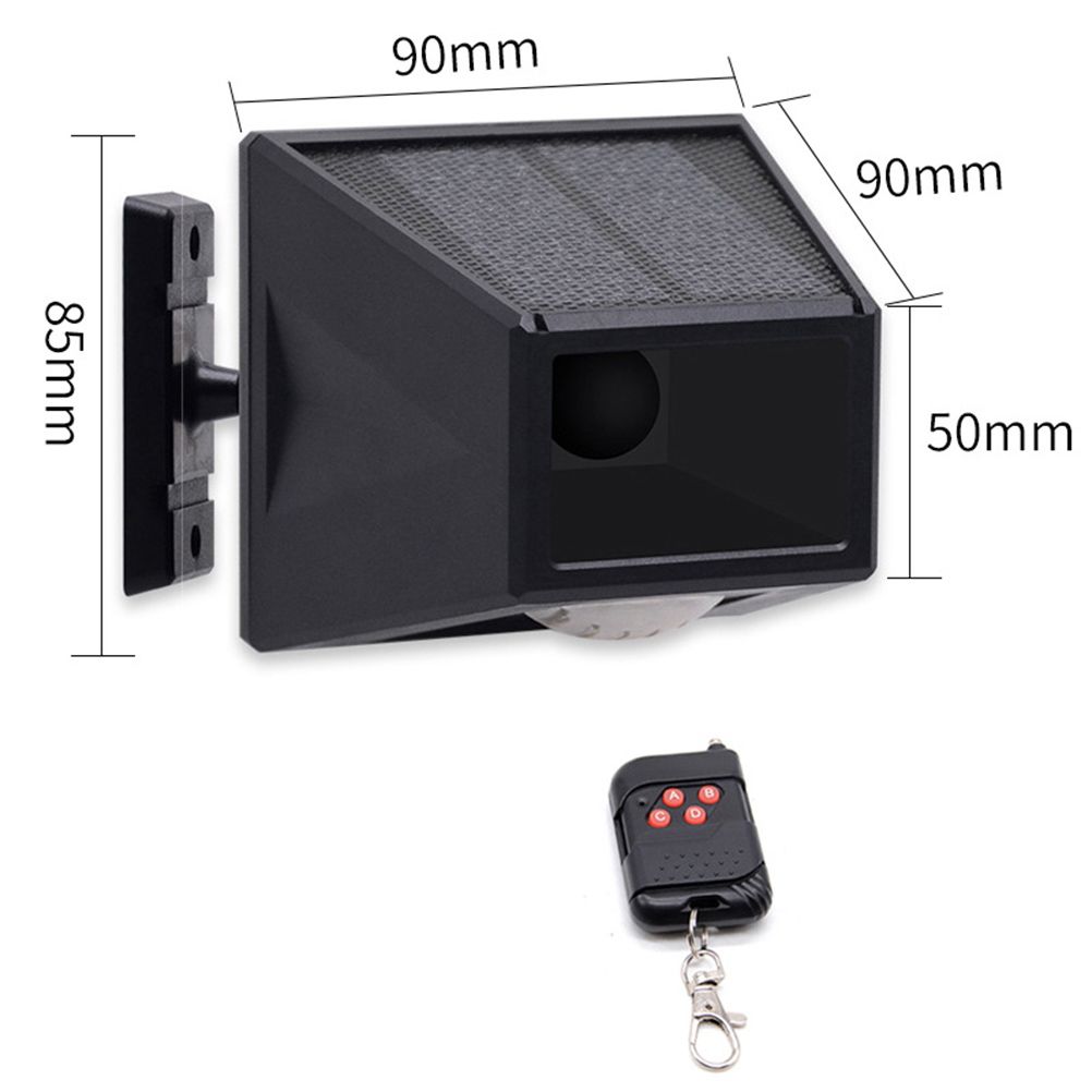 Solar Alarm Light with Motion Detector Outdoor Solar Strobe Light Remote Control Sound Alarm for Backyard Patch Farm Garage