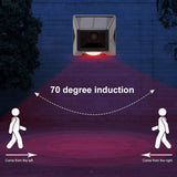 Solar Alarm Light with Motion Detector Outdoor Solar Strobe Light Remote Control Sound Alarm for Backyard Patch Farm Garage