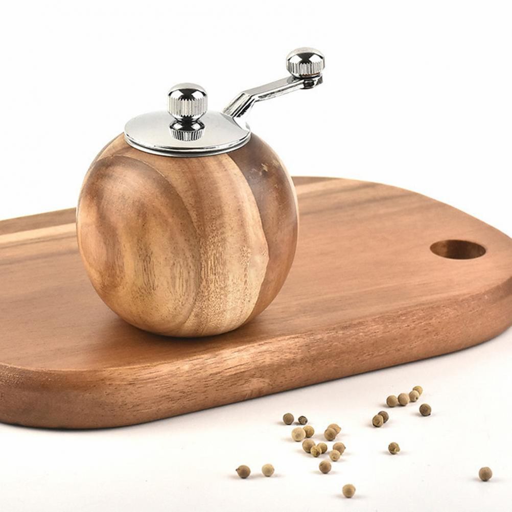 Kitchen Grinder for Salt Pepper Spices Mill with Handle Pepper Spice Seasoning Wooden Mill Grinder Kitchen Tool