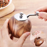 Kitchen Grinder for Salt Pepper Spices Mill with Handle Pepper Spice Seasoning Wooden Mill Grinder Kitchen Tool - Rear View