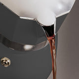 150ML/300ML Portable Aluminum Italian Style Espresso Maker Moka Pot Coffee Maker Household Mocha Cold Extract Pot for Making Cappuccino Latte - Close-Up Angle