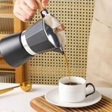 150ML/300ML Portable Aluminum Italian Style Espresso Maker Moka Pot Coffee Maker Household Mocha Cold Extract Pot for Making Cappuccino Latte