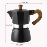 150ML/300ML Portable Aluminum Italian Style Espresso Maker Moka Pot Coffee Maker Household Mocha Cold Extract Pot for Making Cappuccino Latte - Extra Image