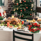 Christmas Advent Wreath Fir Wreath Christmas Arrangement Decorative Wreath with Candle Holder & Ribbon - 45-Degree Angle
