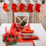 Christmas Advent Wreath Fir Wreath Christmas Arrangement Decorative Wreath with Candle Holder & Ribbon - Close-Up Angle