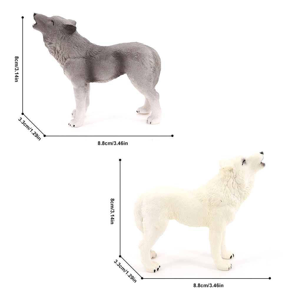 Wolf Action Figure Howling Wolf Action Figure Ornaments Simulation Wildlife Animal Model Toy for Children