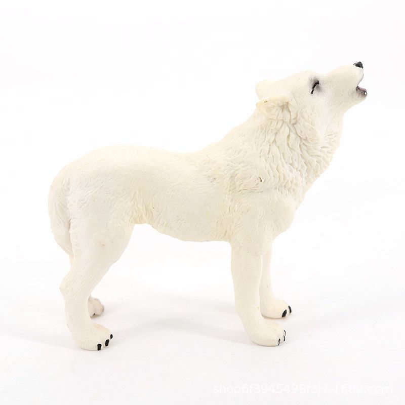 Wolf Action Figure Howling Wolf Action Figure Ornaments Simulation Wildlife Animal Model Toy for Children