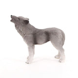 Wolf Action Figure Howling Wolf Action Figure Ornaments Simulation Wildlife Animal Model Toy for Children