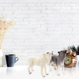 Wolf Action Figure Howling Wolf Action Figure Ornaments Simulation Wildlife Animal Model Toy for Children