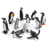 11PCS PVC Penguin Figurines Cute Simulation Ocean Animal Penguin Figure Model Toys Children s Cognitive Animal Ornaments - Side View