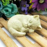 Silicone Cat Mold Cute Cat Soap Mold for Candles Mousse Cake Mold 3D Cartoon Cat Epoxy Mold DIY Baking Mould - Top-Down View