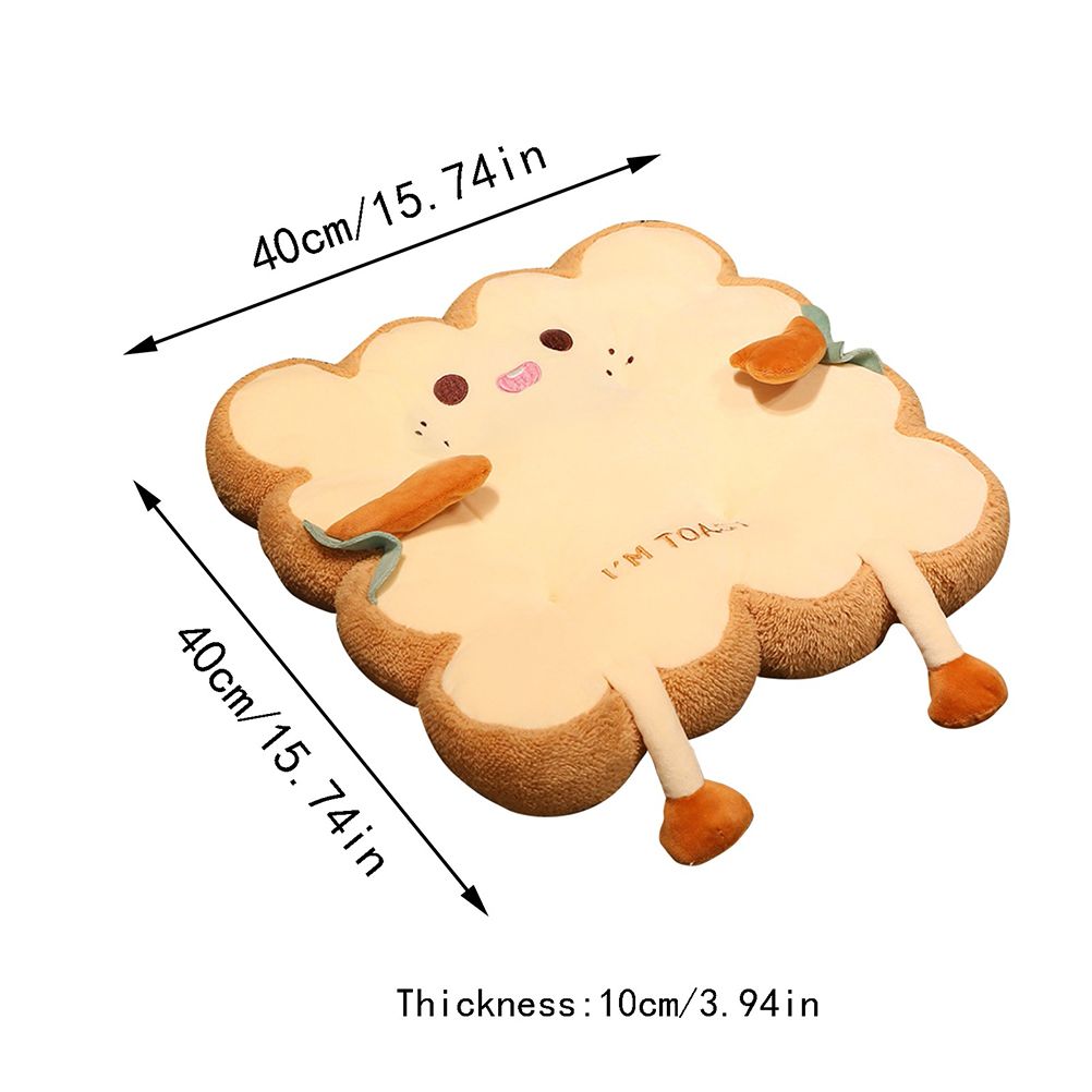 Cute Simulation Bread Toast Pillow Plush Doll Soft Stuffed Bread Cushion for Kids Aldult Gifts