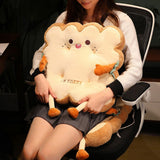 Cute Simulation Bread Toast Pillow Plush Doll Soft Stuffed Bread Cushion for Kids Aldult Gifts